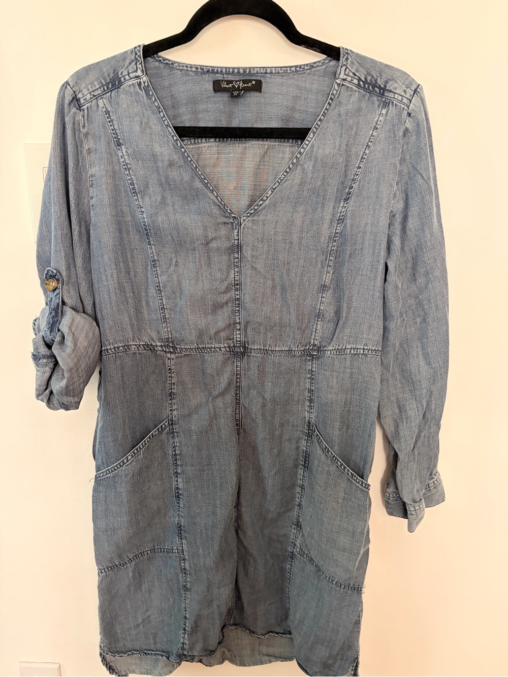 Velvet Heart Light Blue Denim Romper Jumpsuit